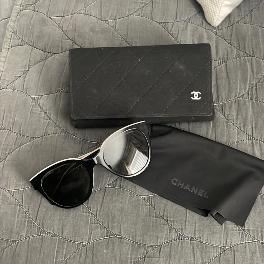 Chanel Black Sunglasses with Case